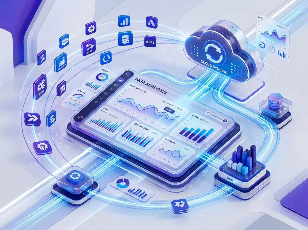 Internal dashboard and customer-facing product interface side by side