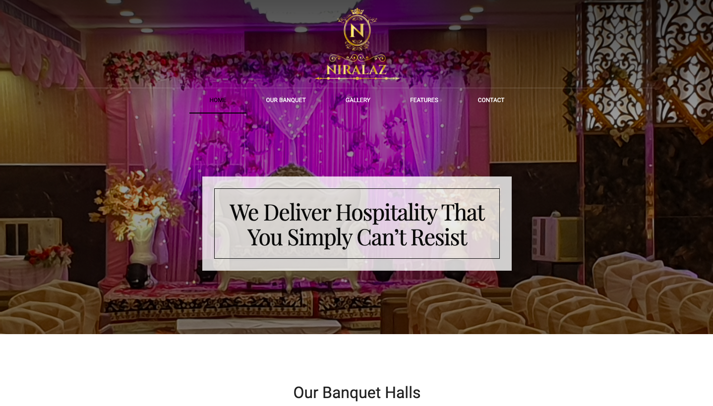 Niralaz Banquet (A portfolio website)