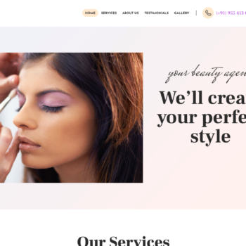 Chic salon&spa (A elegant website)